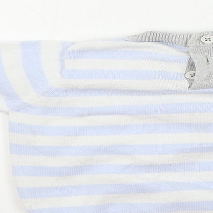 Rockabye-Baby  Boys Blue Striped  Pullover Jumper Size 6-9 Months