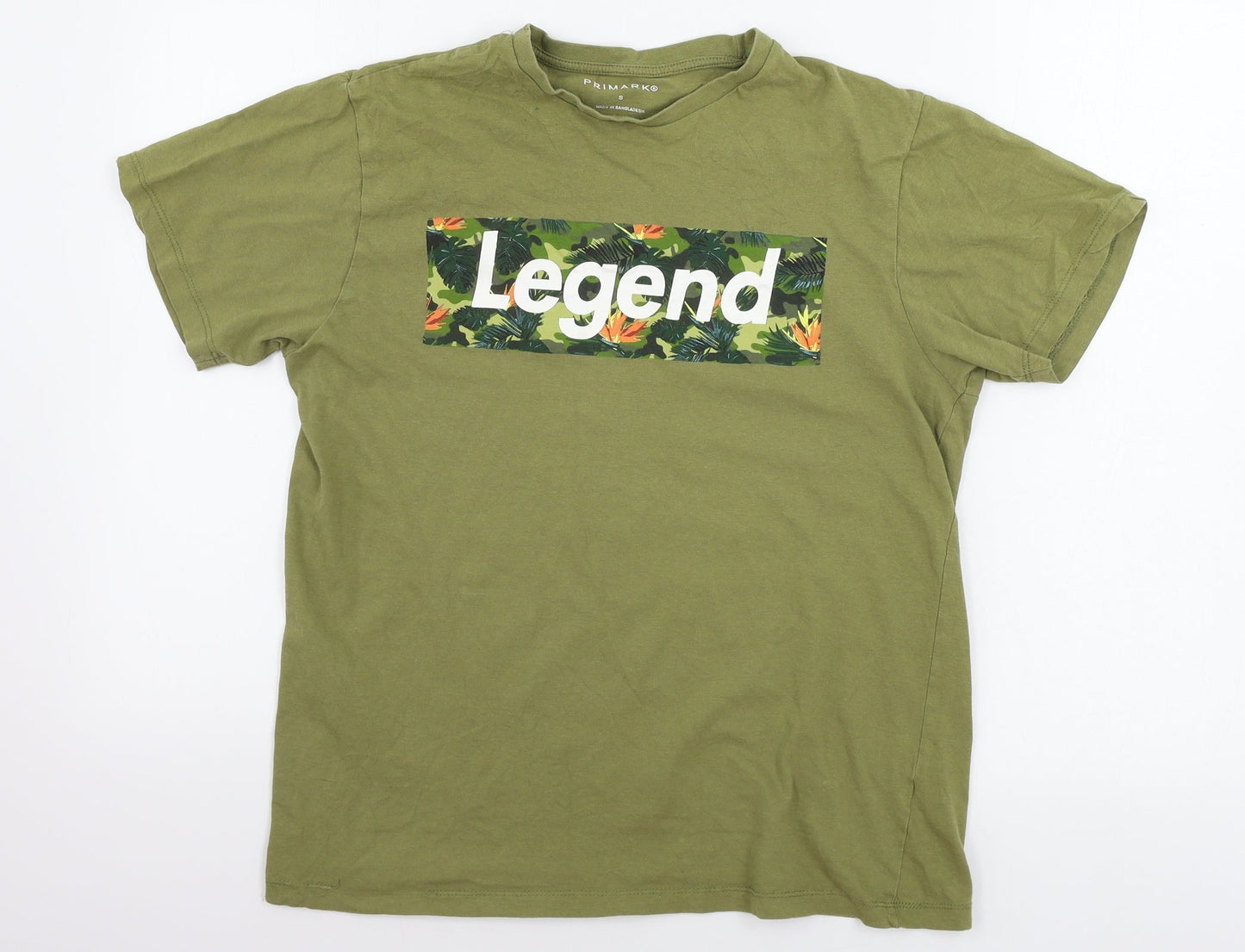 Primark  Mens Green    T-Shirt Size S