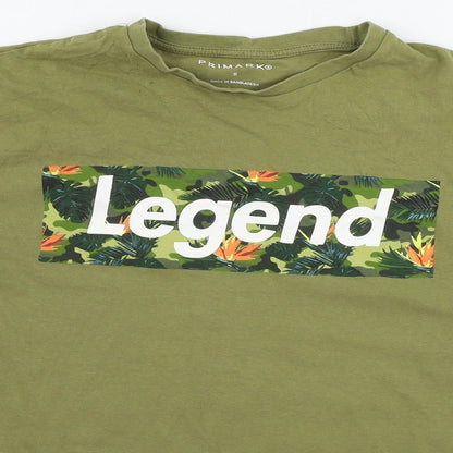 Primark  Mens Green    T-Shirt Size S