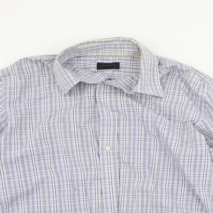 Sergio Tacchini  Mens Blue Check   Button-Up Size M