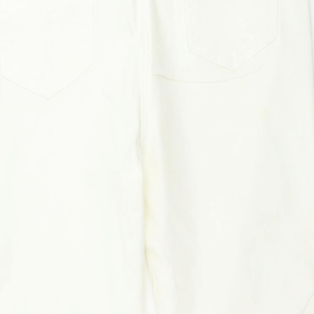 Womens UK Size 12 M&Co Regular Fit  Ivory Trousers