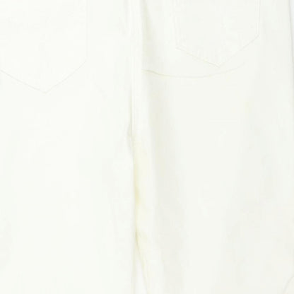 Womens UK Size 12 M&Co Regular Fit  Ivory Trousers