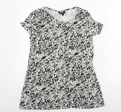 Womens UK Size 12 Peacocks White Basic T-Shirt