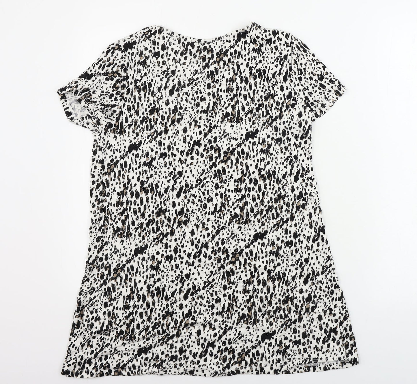 Womens UK Size 12 Peacocks White Basic T-Shirt