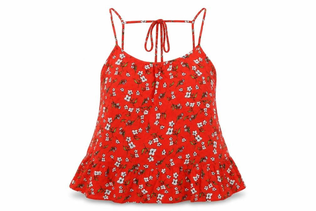 Womens UK Size 10 F&F Red Basic Blouse
