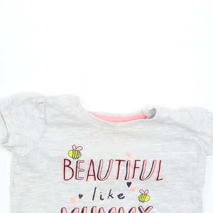 Primark Baby Grey   Basic T-Shirt Size 9-12 Months  - Beautiful Like Mummy