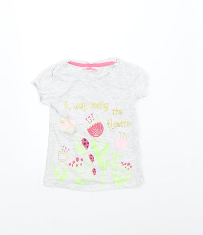 Additional front view of So Cute Baby Grey Basic T-Shirt, size 9-12, Months