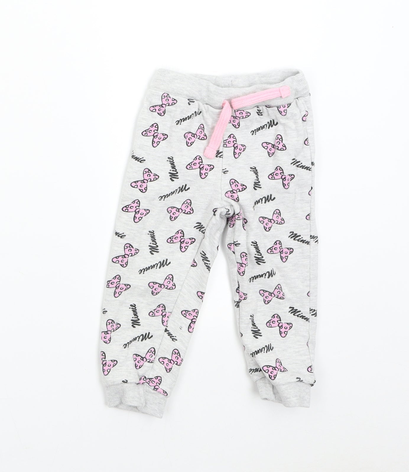 Disney Baby Girls Grey   Sweatpants Trousers Size 2 Years - Minnie Mouse