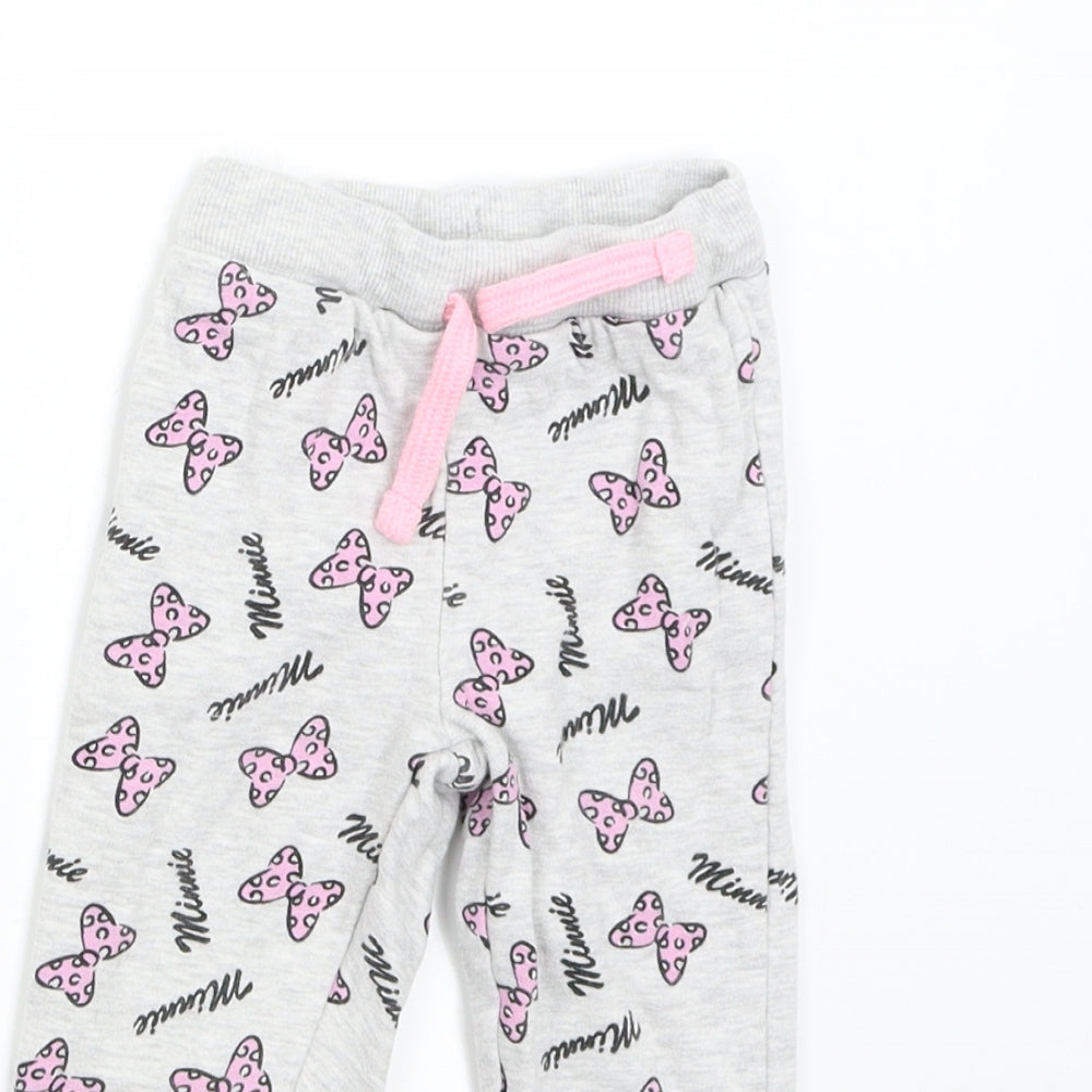 Disney Baby Girls Grey   Sweatpants Trousers Size 2 Years - Minnie Mouse