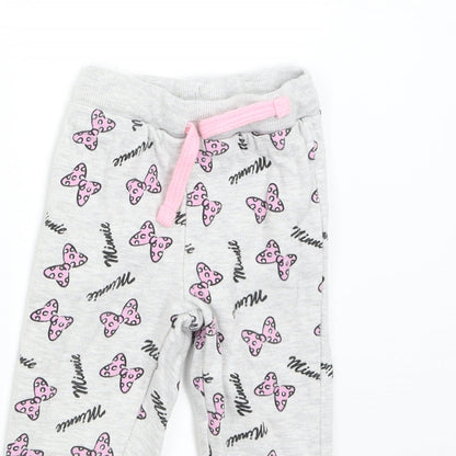 Disney Baby Girls Grey   Sweatpants Trousers Size 2 Years - Minnie Mouse