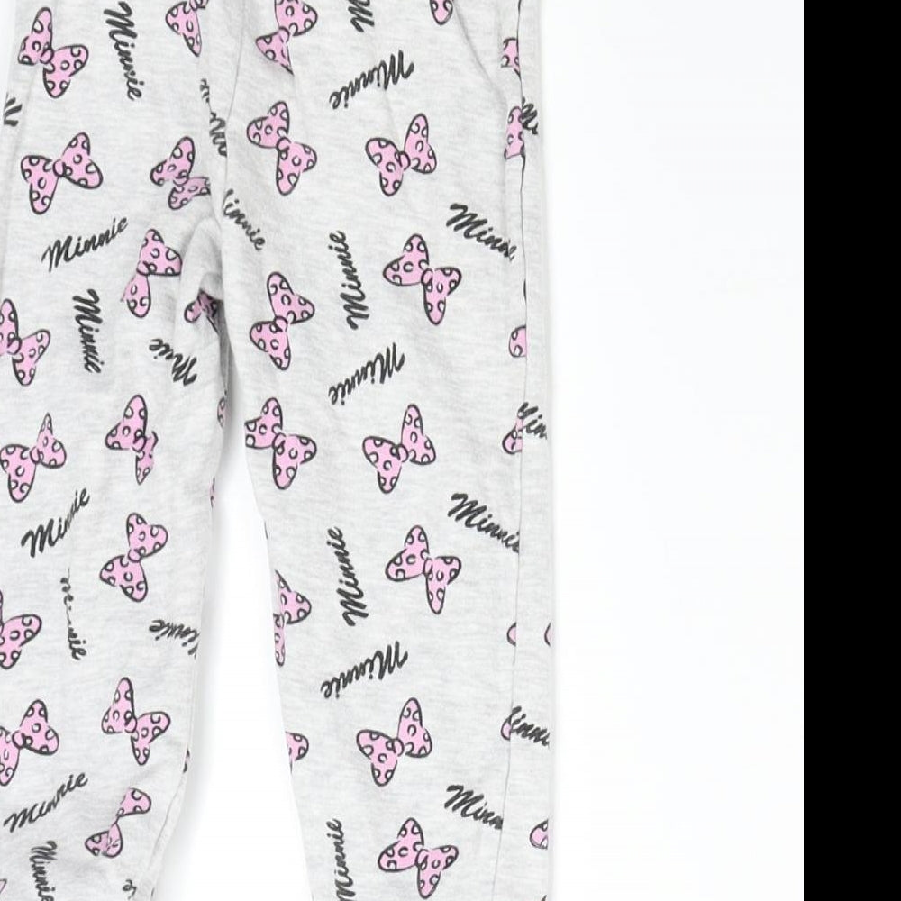 Disney Baby Girls Grey   Sweatpants Trousers Size 2 Years - Minnie Mouse
