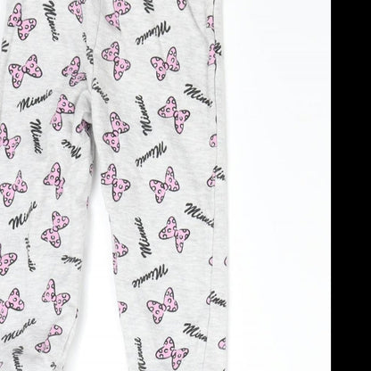 Disney Baby Girls Grey   Sweatpants Trousers Size 2 Years - Minnie Mouse