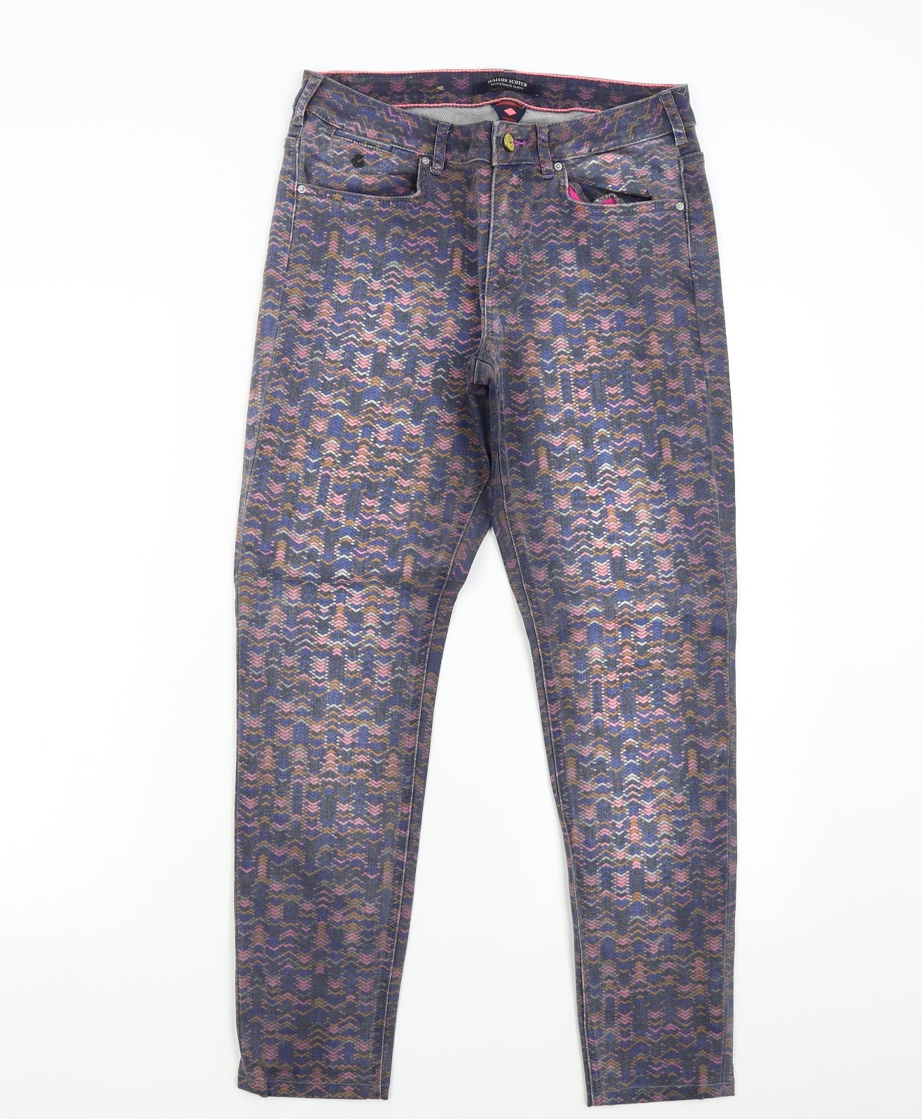 Womens UK Size 31 Maison Scotch Regular Fit Skinny Multicoloured Jeans