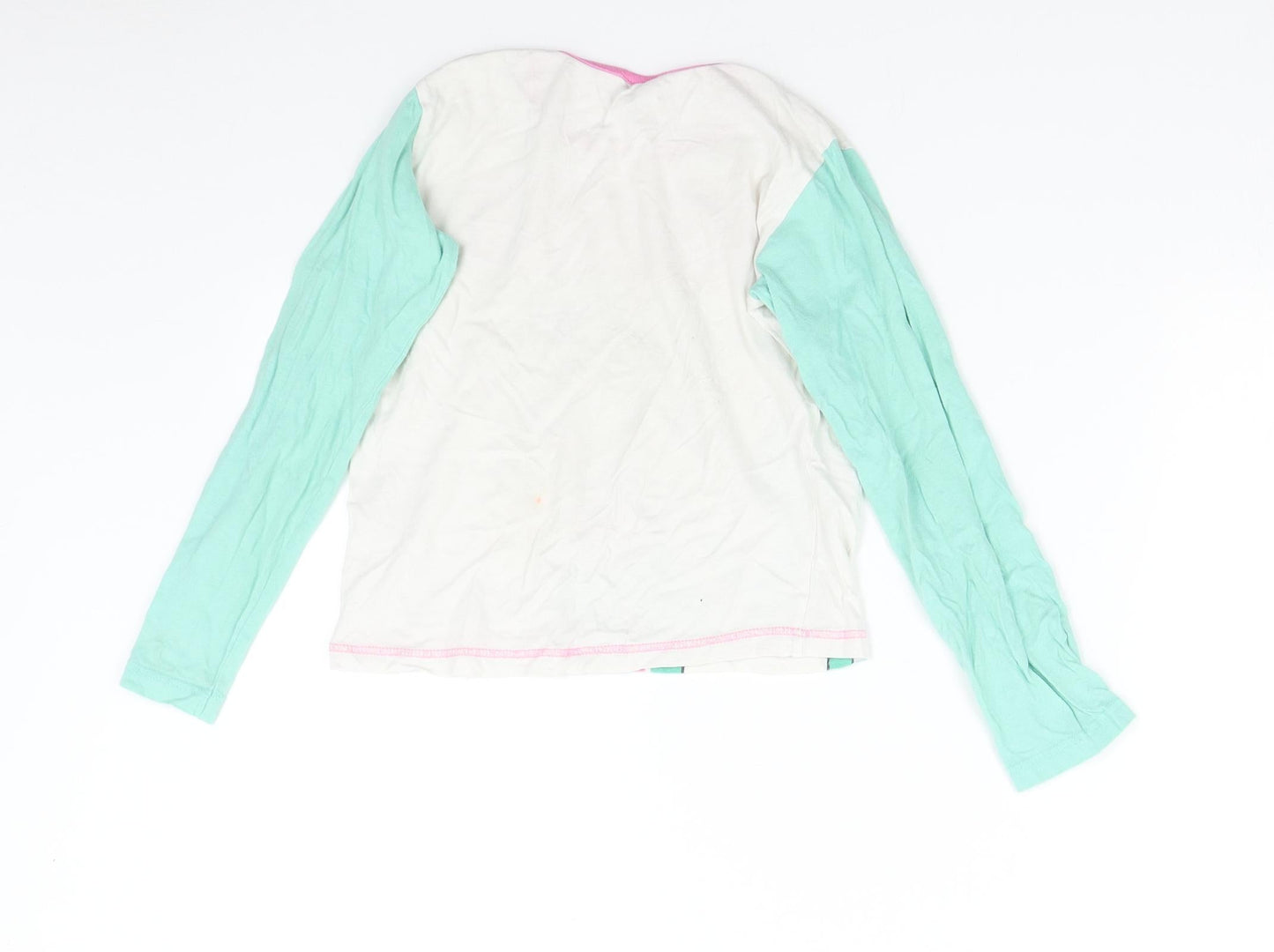 Preworn Girls Multicoloured Solid  Top Pyjama Top Size 7-8 Years  - Mermaid