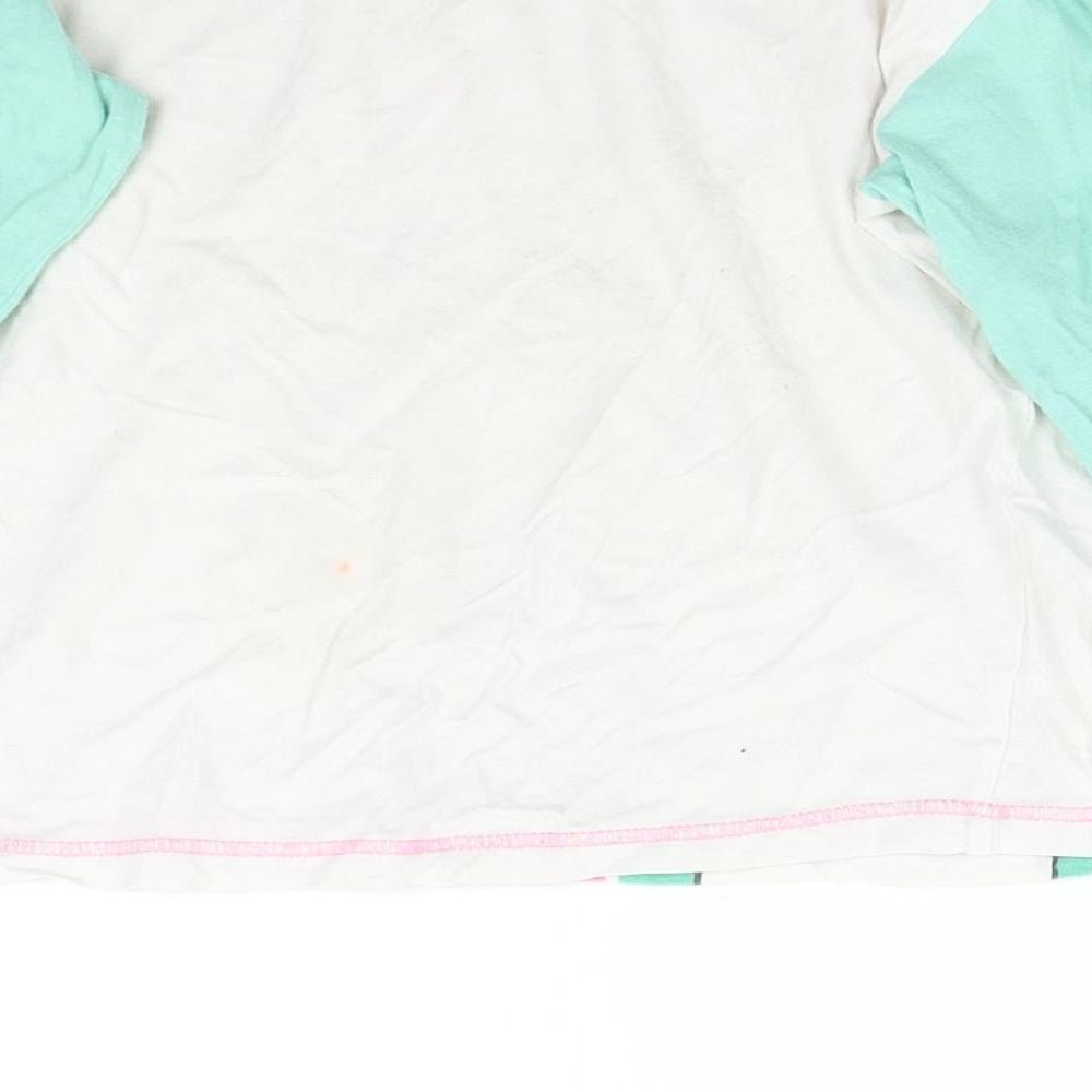 Preworn Girls Multicoloured Solid  Top Pyjama Top Size 7-8 Years  - Mermaid