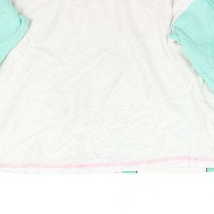 Preworn Girls Multicoloured Solid  Top Pyjama Top Size 7-8 Years  - Mermaid
