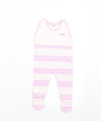 Nicky Velours Baby Pink Striped  Babygrow One-Piece Size 3-6 Months