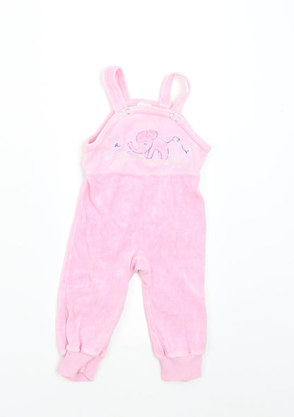 Baby Club Baby Pink   Babygrow One-Piece Size 3-6 Months  - Elephant