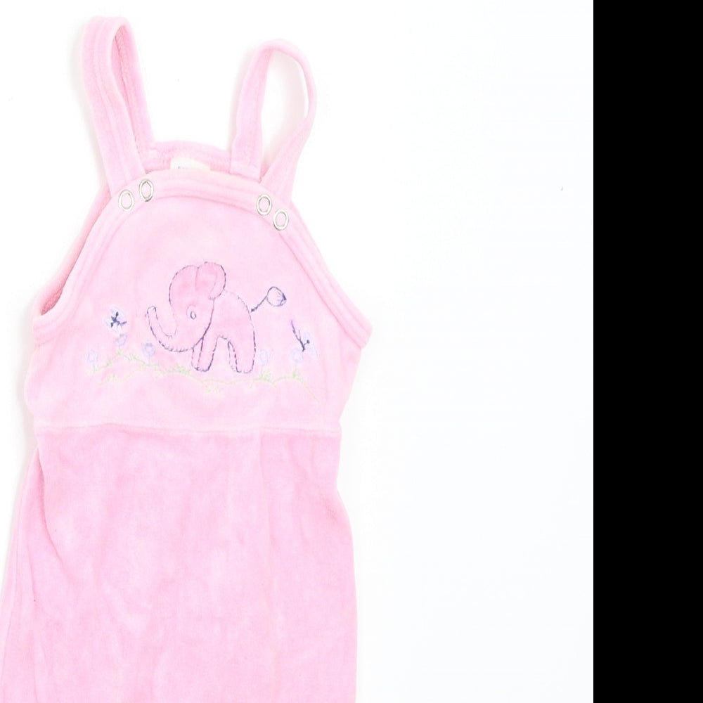 Baby Club Baby Pink   Babygrow One-Piece Size 3-6 Months  - Elephant