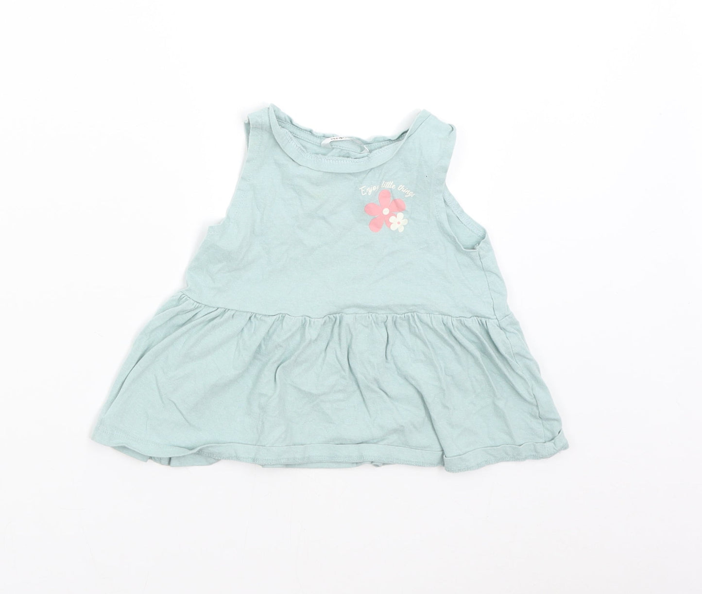 Pep&Co Girls Green   T-Shirt Dress  Size 3-4 Years