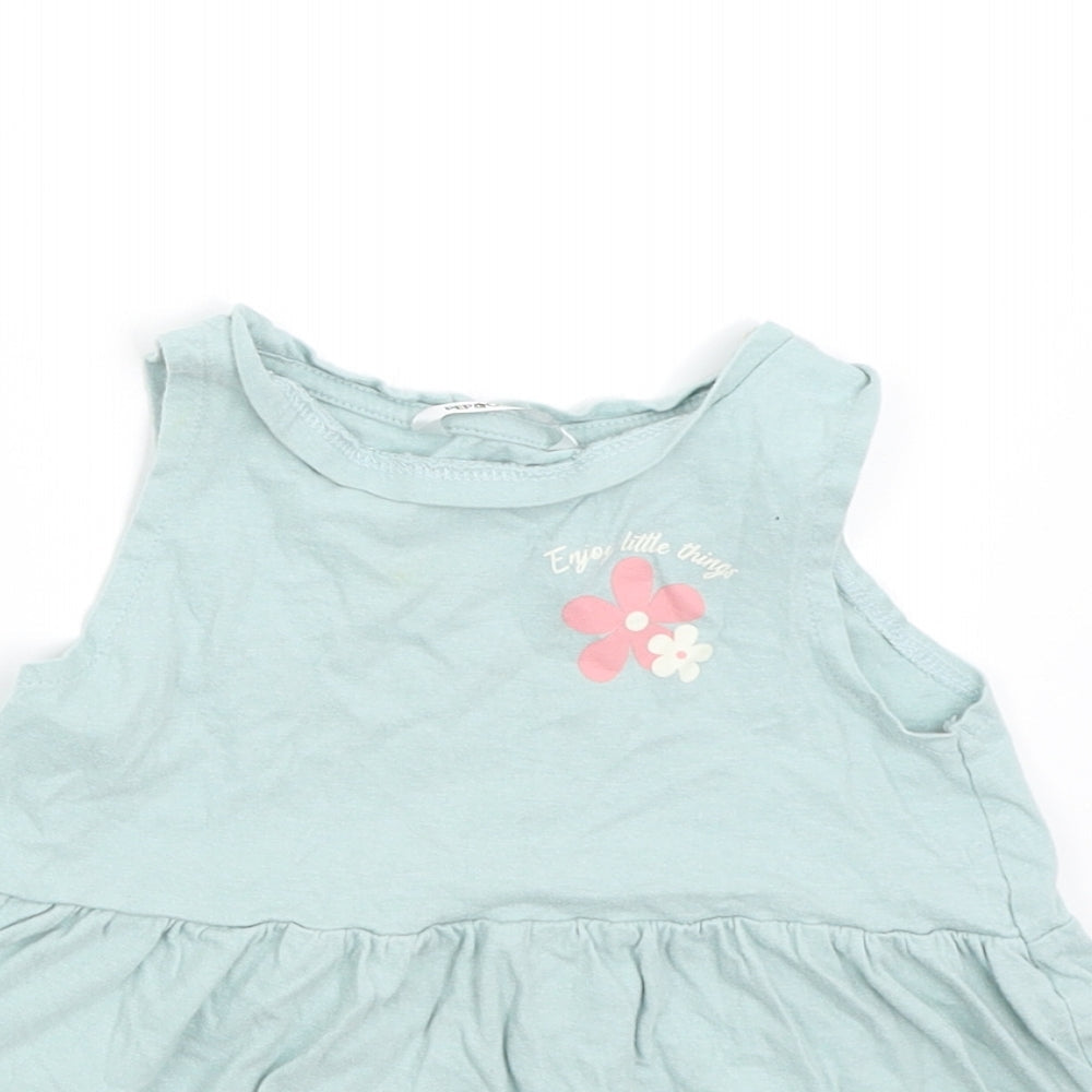 Pep&Co Girls Green   T-Shirt Dress  Size 3-4 Years