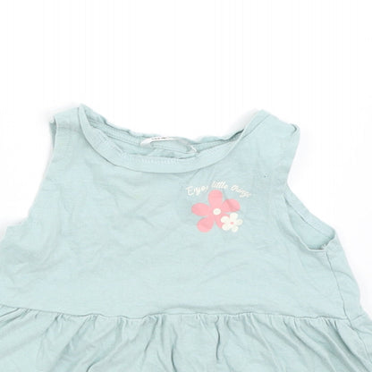 Pep&Co Girls Green   T-Shirt Dress  Size 3-4 Years