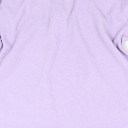 TRU Womens Purple Solid Fleece Top Pyjama Top Size 16