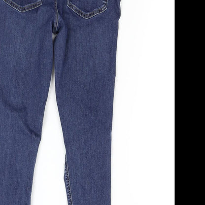Topshop Womens Blue  Denim Skinny Jeans Size 32 L30 in