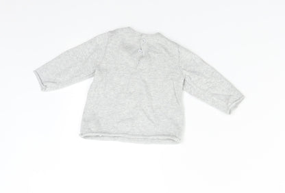 Mothercare Baby Grey  Knit Pullover Jumper Size 3-6 Months  - Reindeer
