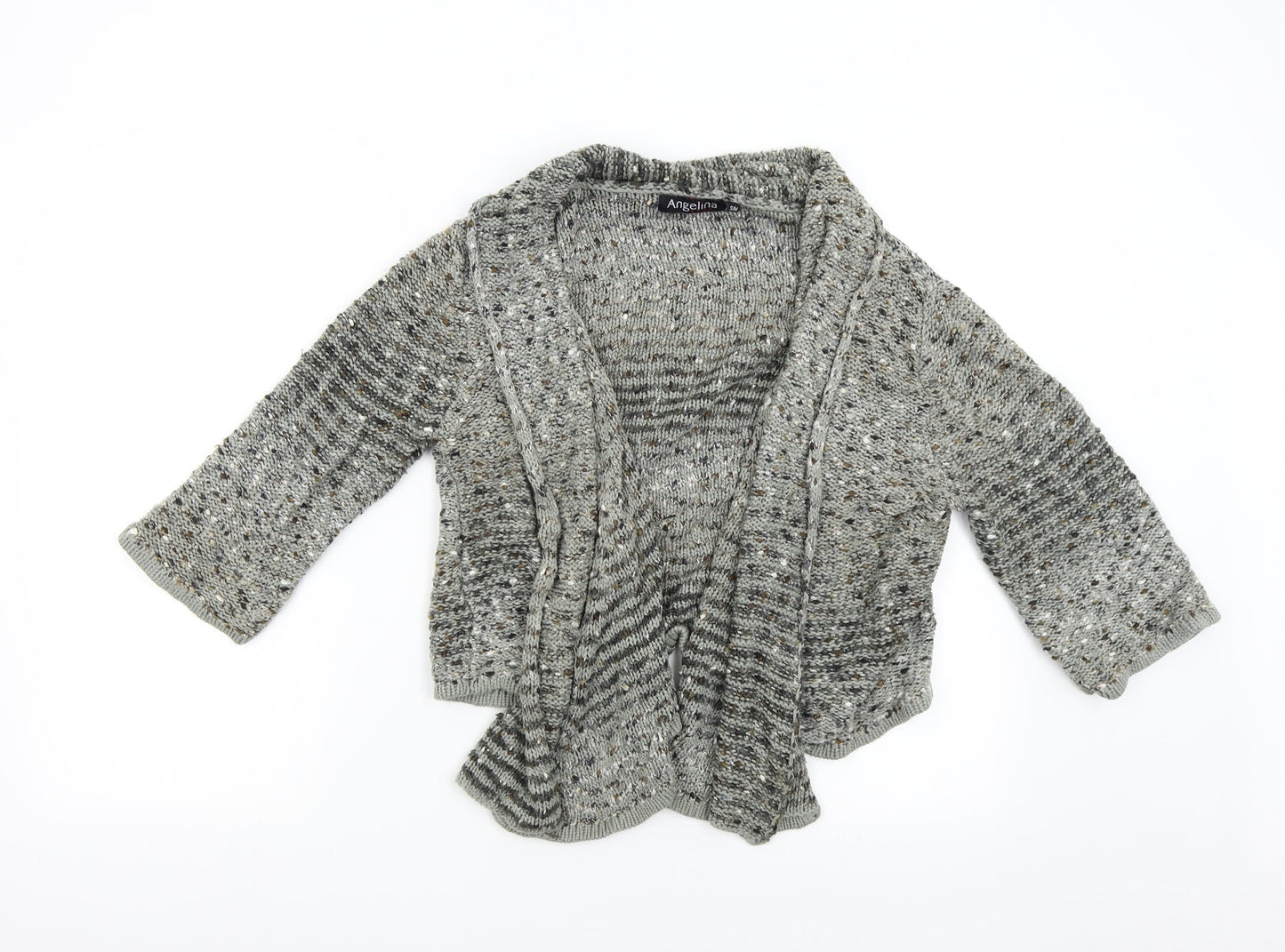 Womens UK Size M Angelina Grey Cardigan Jumper