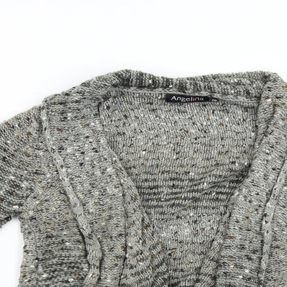 Womens UK Size M Angelina Grey Cardigan Jumper