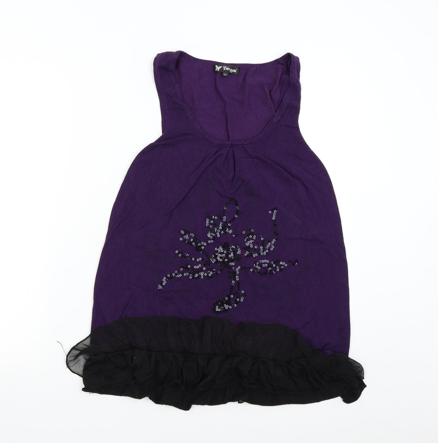 Womens UK Size M Tsega Purple Tunic Tank