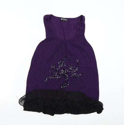 Womens UK Size M Tsega Purple Tunic Tank