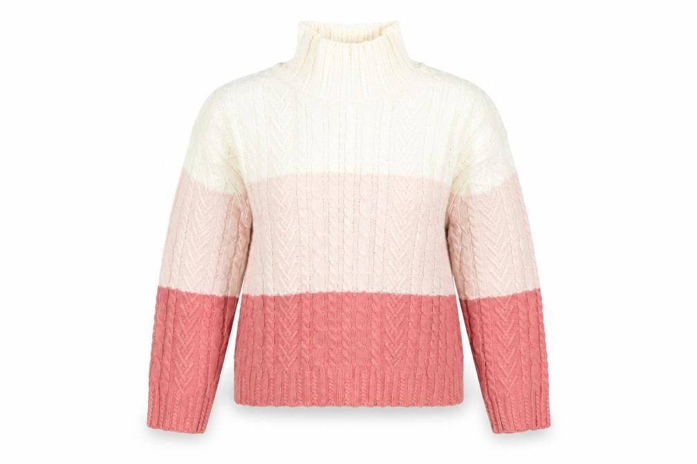 Front view of Marks & Spencer women’s multicoloured knit jumper, size M