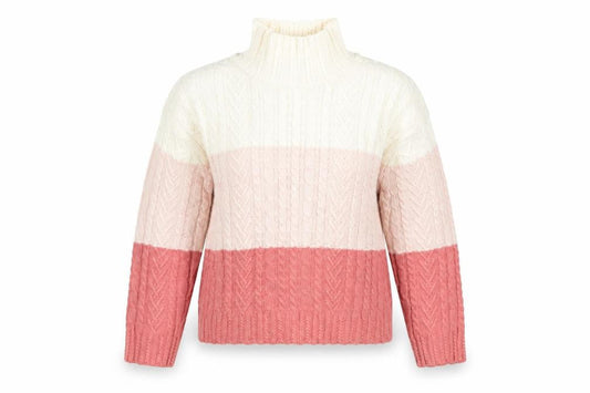 Front view of Marks & Spencer women’s multicoloured knit jumper, size M