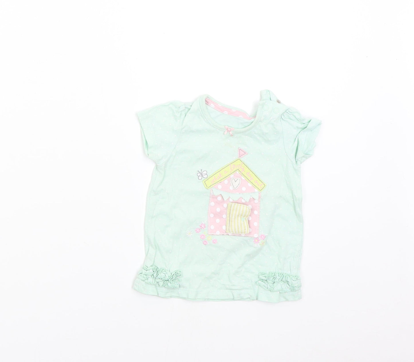 George Baby Green   Basic T-Shirt Size 9-12 Months  - Beach Hut