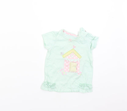 George Baby Green   Basic T-Shirt Size 9-12 Months  - Beach Hut