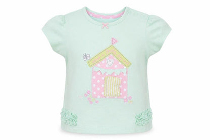 Front view of George Baby Green Basic T-Shirt, size 9-12, Months - Beach Hut