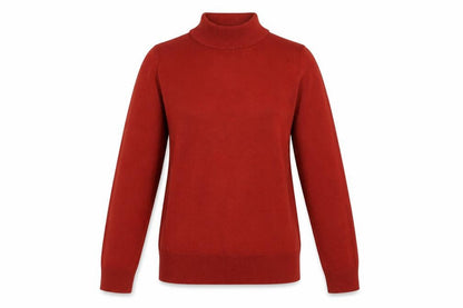 Front view of Marks & Spencer women’s orange pullover sweatshirt, size UK 10