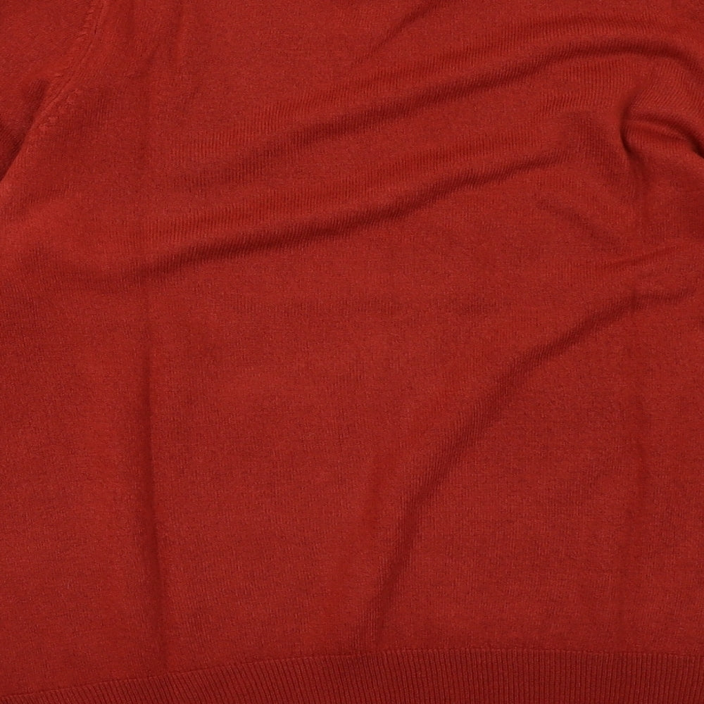 Womens UK Size 10 Marks and Spencer Orange Pullover Sweatshirt