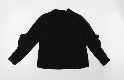 Womens UK Size 10 Dorothy Perkins Black Basic Blouse