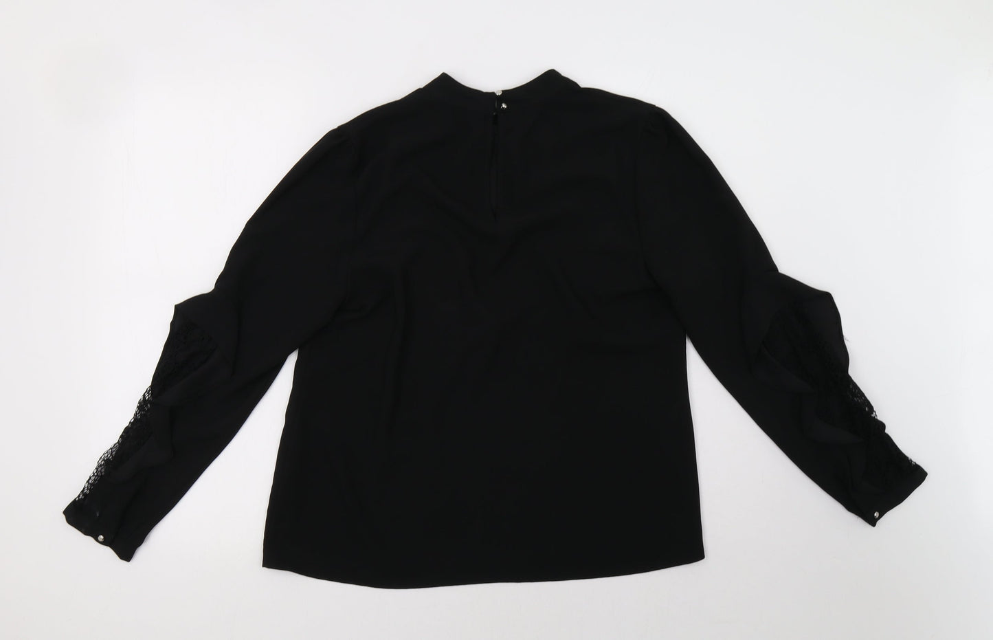 Womens UK Size 10 Dorothy Perkins Black Basic Blouse