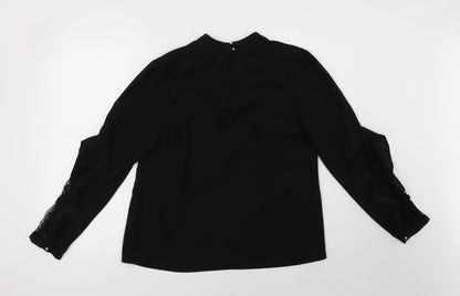 Womens UK Size 10 Dorothy Perkins Black Basic Blouse