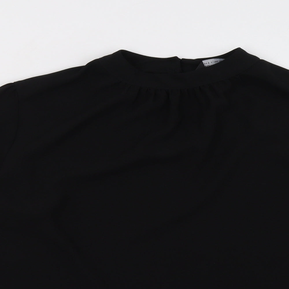 Womens UK Size 10 Dorothy Perkins Black Basic Blouse