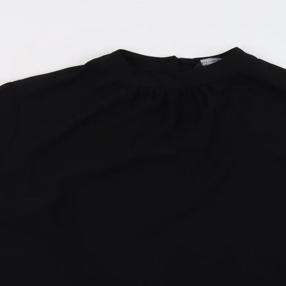 Womens UK Size 10 Dorothy Perkins Black Basic Blouse