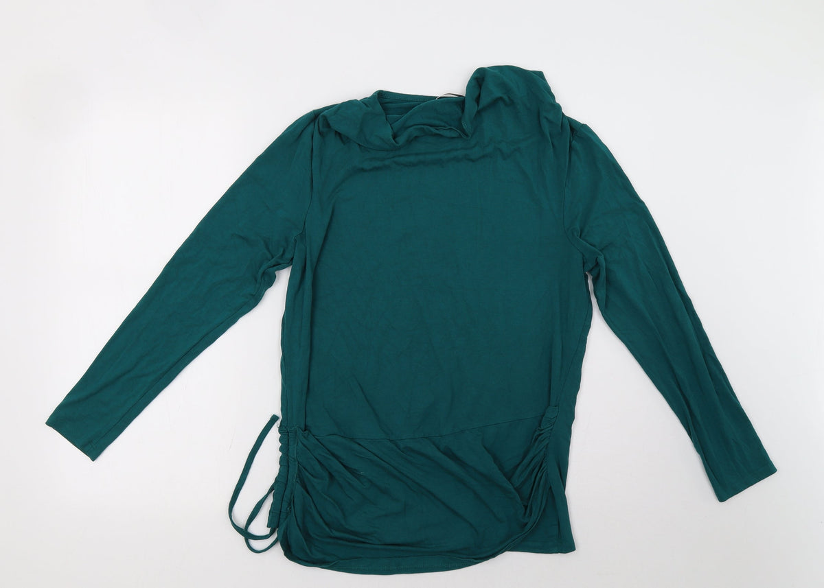 Additional front view of Bonita women’s green pullover sweatshirt, size M