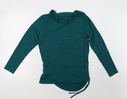 Back view of Bonita women’s green pullover sweatshirt, size M