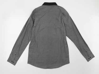 Primark Mens Grey    Button-Up Size M