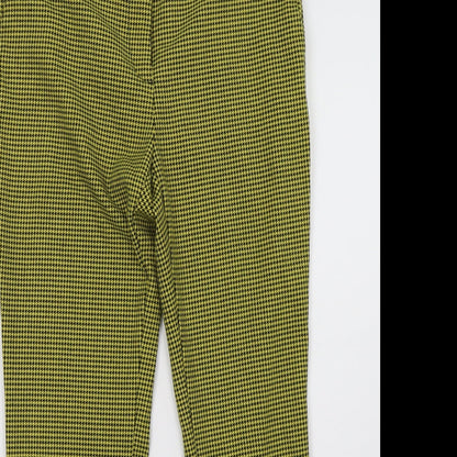 Womens UK Size 8 Preworn Regular Fit  Yellow Trousers
