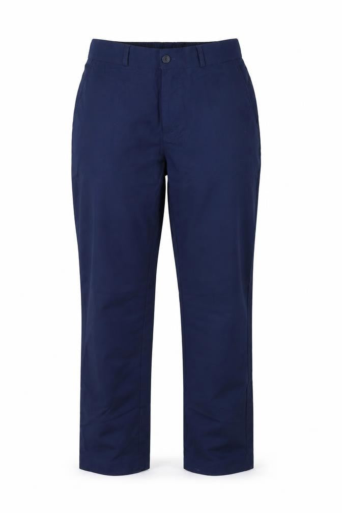 Front view of VivaKi women’s blue trousers, size UK 12, 31-inch leg